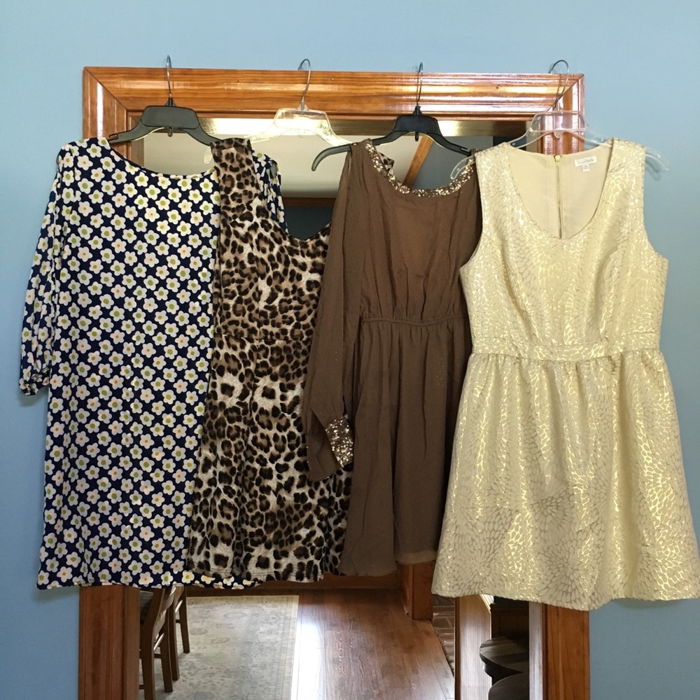 FOUR PARTY DRESSES!!!!!